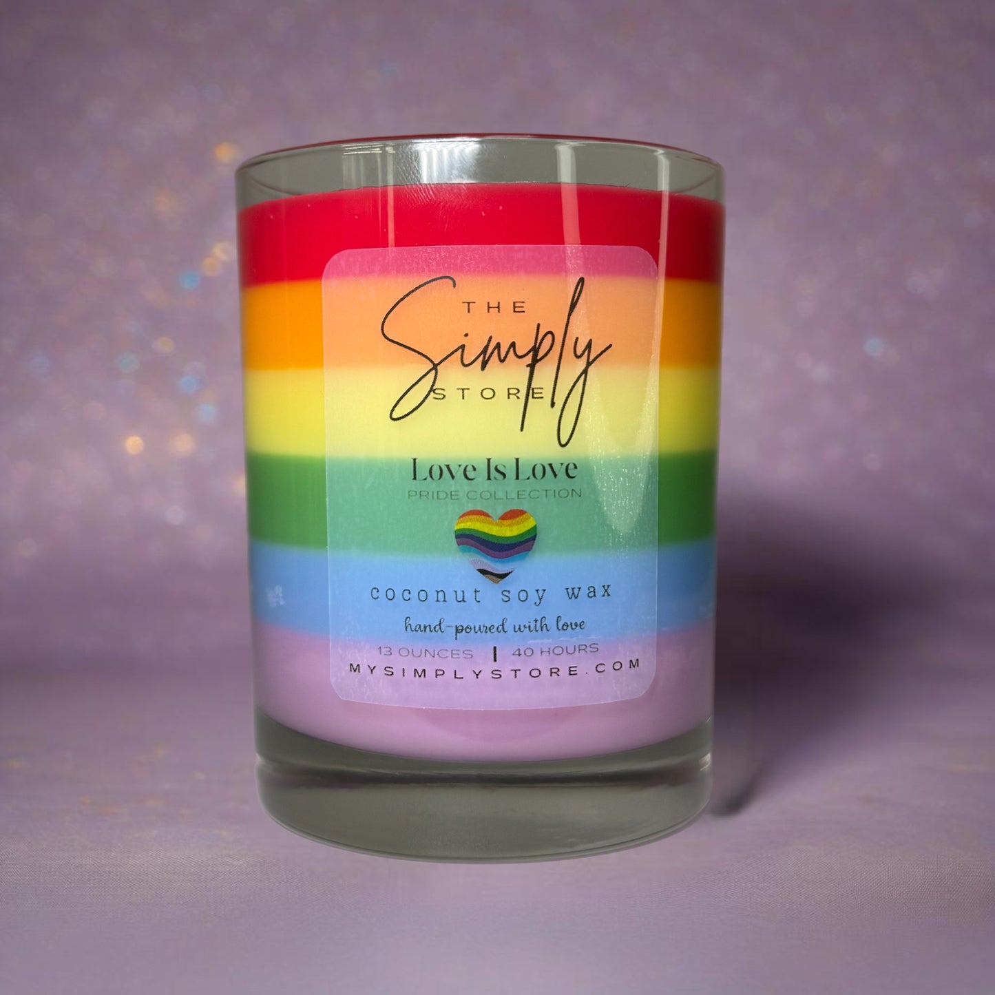 Rainbow Pride Candle