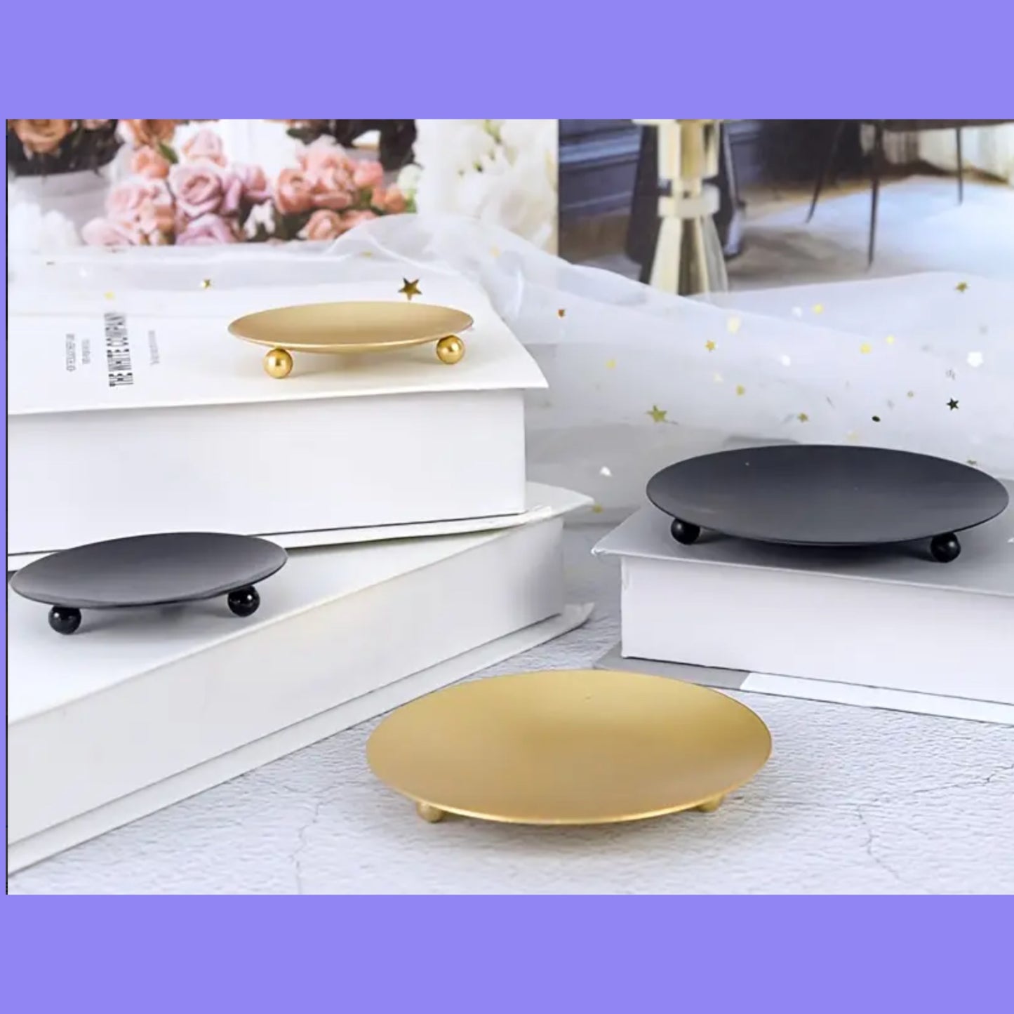 Iron Pillar Candle Plates